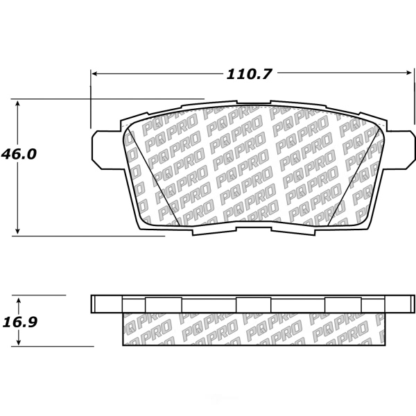 Centric Posi Quiet Pro™ Ceramic Rear Disc Brake Pads 500.12590