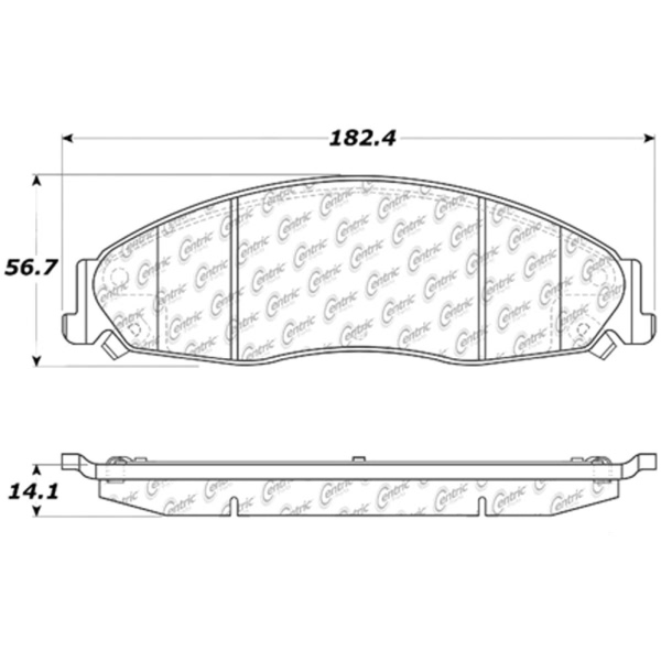 Centric Premium Ceramic Front Disc Brake Pads 301.09210