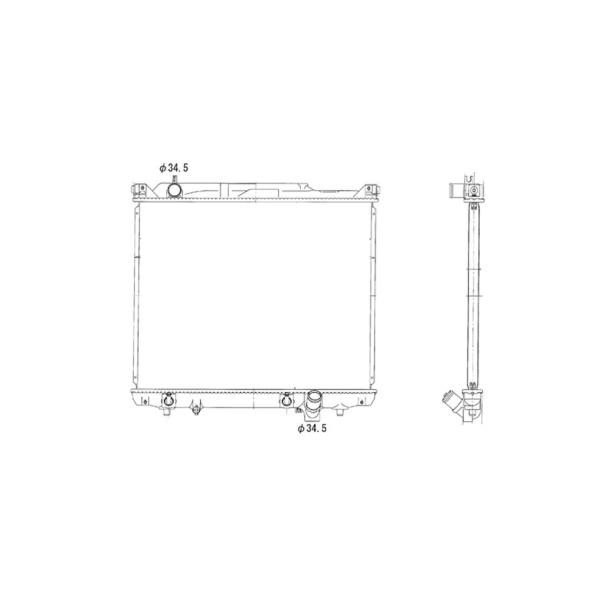 TYC Engine Coolant Radiator 2933