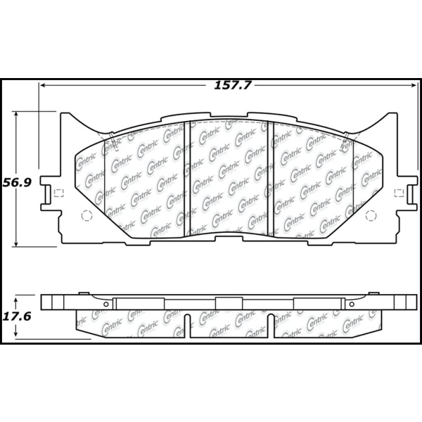 Centric Premium™ Semi-Metallic Brake Pads With Shims And Hardware 300.12930