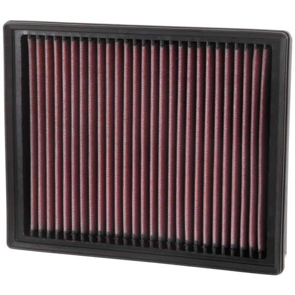 K&N 33 Series Panel Red Air Filter （9.625" L x 7.813" W x 1.563" H) 33-5000