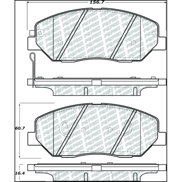 Centric Posi Quiet Pro™ Ceramic Front Disc Brake Pads 500.13850