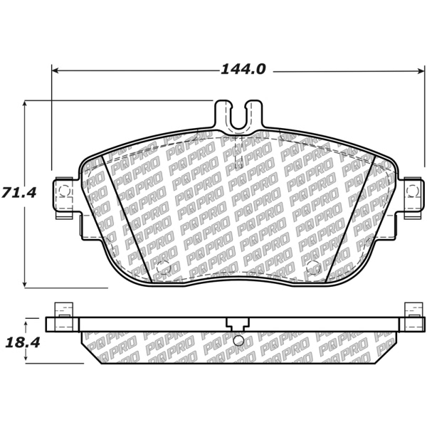 Centric Posi Quiet Pro™ Semi-Metallic Front Disc Brake Pads 500.16940