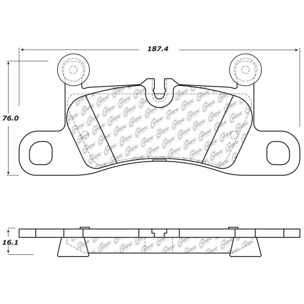 Centric Posi Quiet™ Ceramic Rear Disc Brake Pads 105.14530