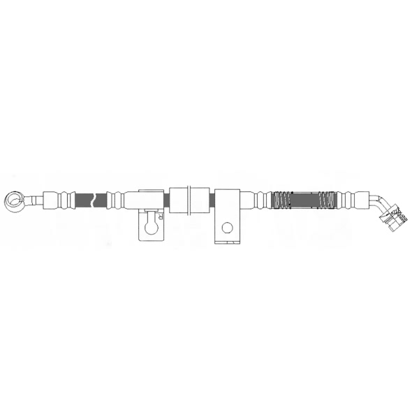 Centric Front Passenger Side Brake Hose 150.50047