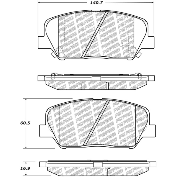 Centric Posi Quiet Pro™ Ceramic Front Disc Brake Pads 500.16750