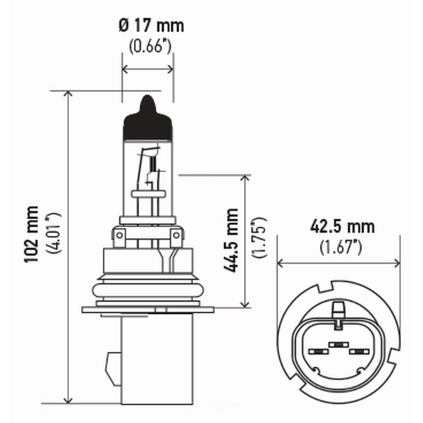 Hella 9007Tb Standard Series Halogen Light Bulb 9007TB