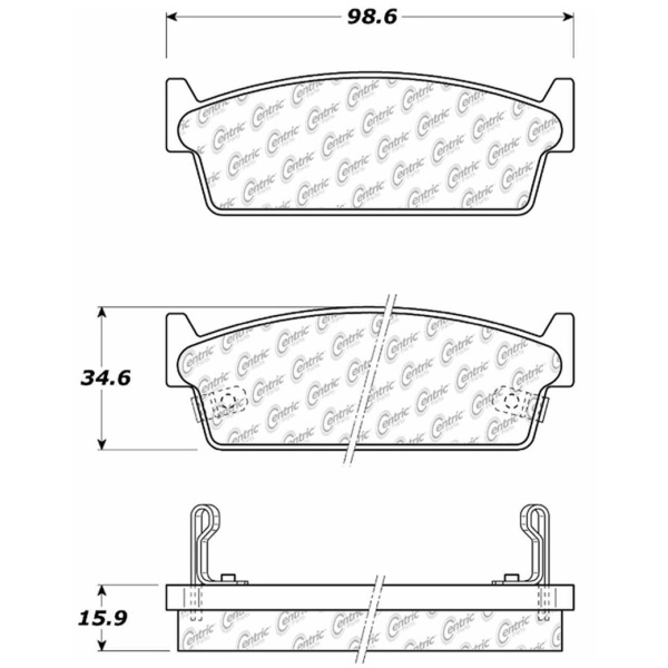 Centric Posi Quiet™ Ceramic Rear Disc Brake Pads 105.04790