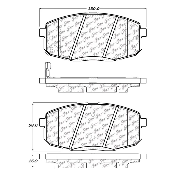 Centric Premium Ceramic Front Disc Brake Pads 301.13972