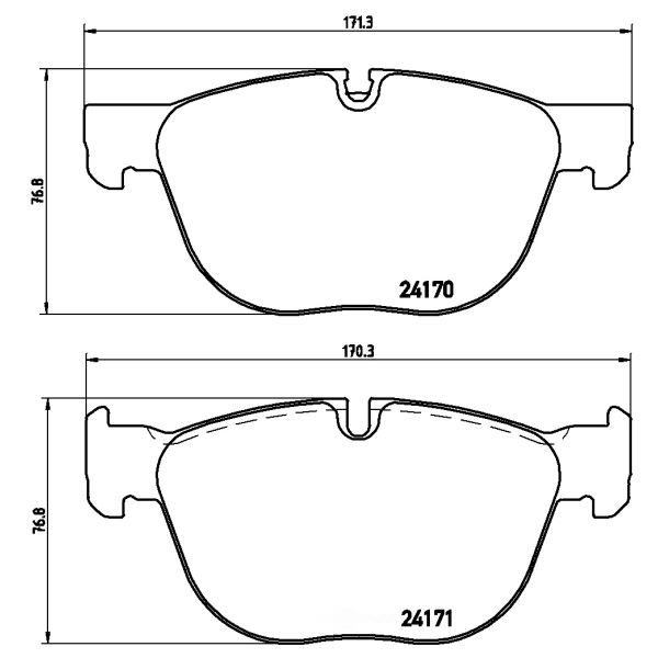 brembo Premium Low-Met OE Equivalent Front Brake Pads P06049