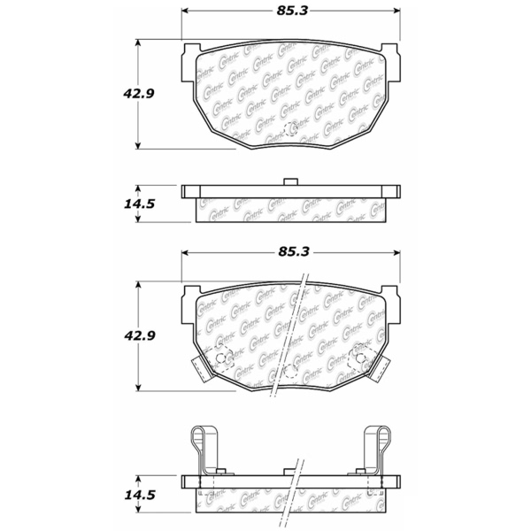 Centric Premium Ceramic Rear Disc Brake Pads 301.02720