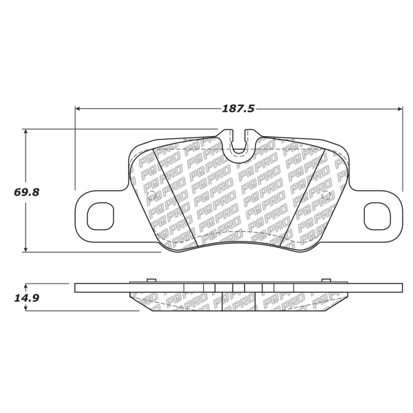 Centric Posi Quiet Pro™ Semi-Metallic Rear Disc Brake Pads 500.14170