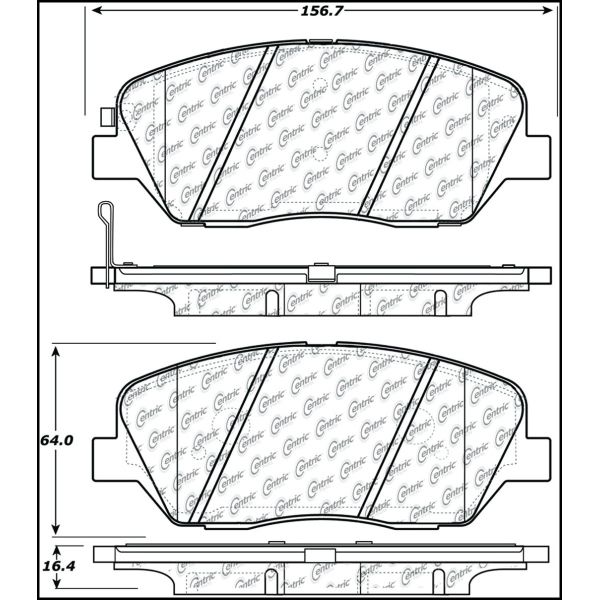 Centric Posi Quiet™ Ceramic Front Disc Brake Pads 105.13850