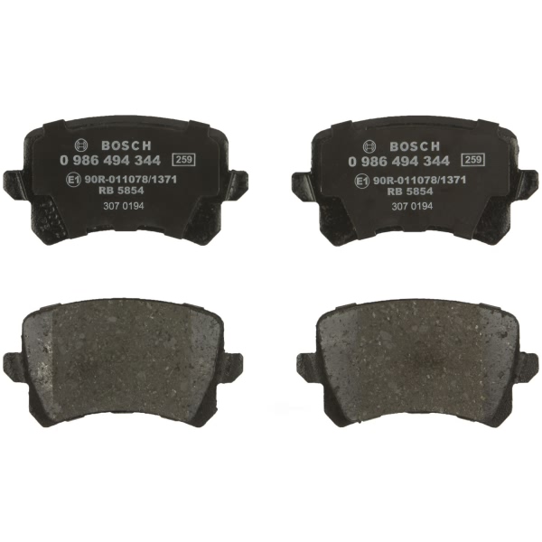 Bosch EuroLine™ Semi-Metallic Rear Disc Brake Pads 0986494344