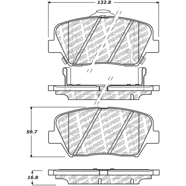 Centric Posi Quiet Pro™ Ceramic Front Disc Brake Pads 500.14320