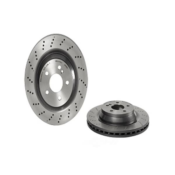 brembo UV Coated Series Drilled Vented Rear Brake Rotor 09.A818.21