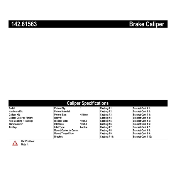 Centric Posi Quiet™ Loaded Caliper 142.61563