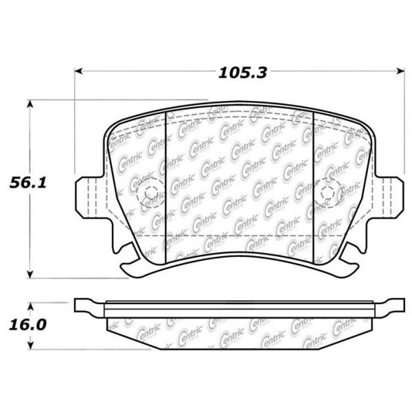 Centric Posi Quiet™ Ceramic Rear Disc Brake Pads 105.11080