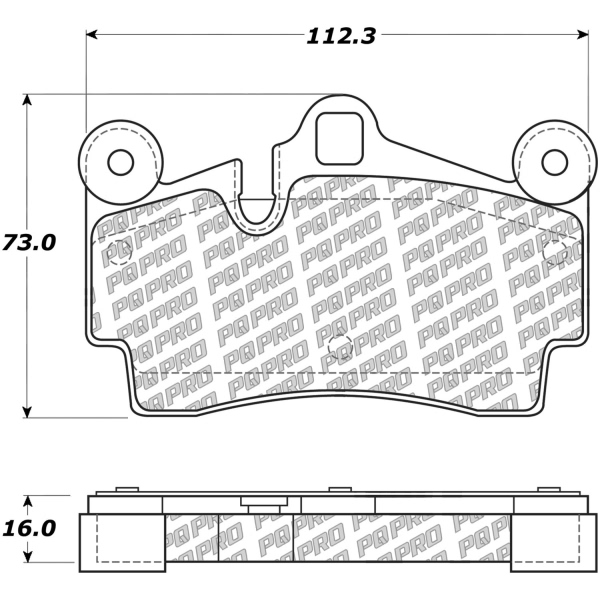 Centric Posi Quiet Pro™ Semi-Metallic Rear Disc Brake Pads 500.09780