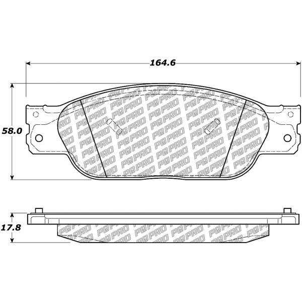 Centric Posi Quiet Pro™ Semi-Metallic Front Disc Brake Pads 500.09330