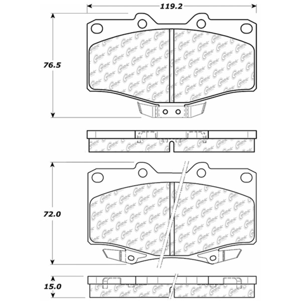 Centric Premium Ceramic Front Disc Brake Pads 301.06110