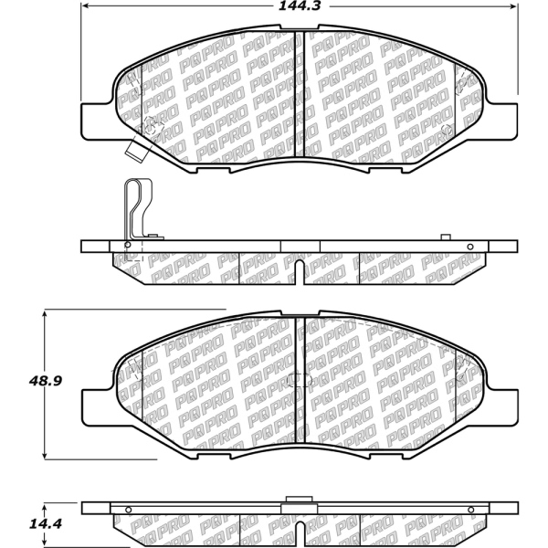 Centric Posi Quiet Pro™ Ceramic Front Disc Brake Pads 500.13450