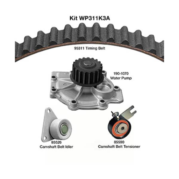 Dayco Timing Belt Kit With Water Pump WP311K3A