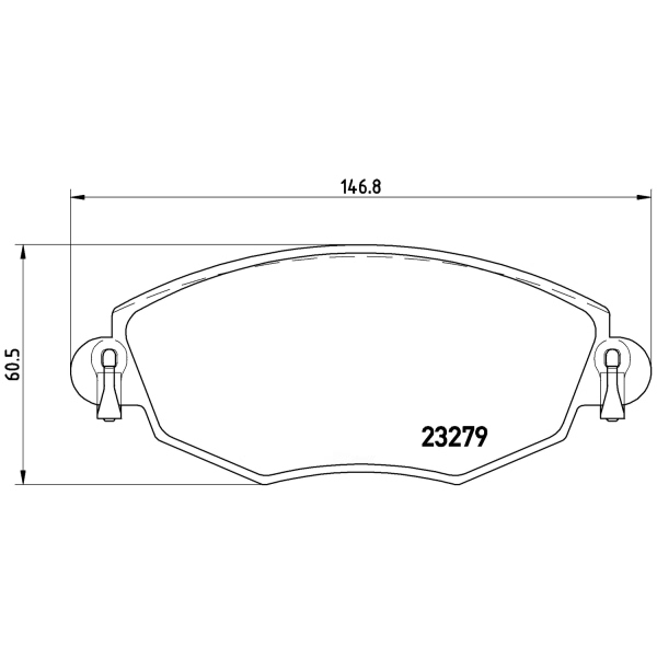 brembo Premium Low-Met OE Equivalent Front Brake Pads P24060