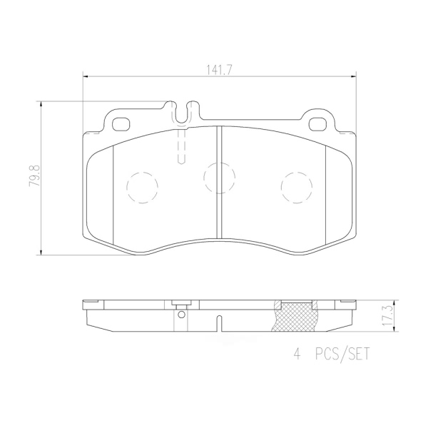 brembo Premium Ceramic Front Disc Brake Pads P50087N