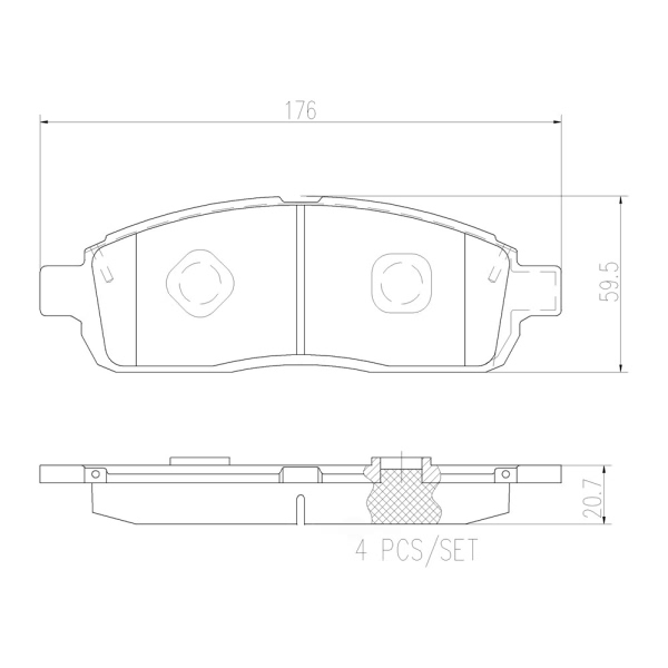 brembo Premium Ceramic Front Disc Brake Pads P24167N