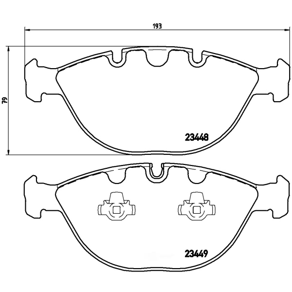 brembo Premium Low-Met OE Equivalent Front Brake Pads P06028