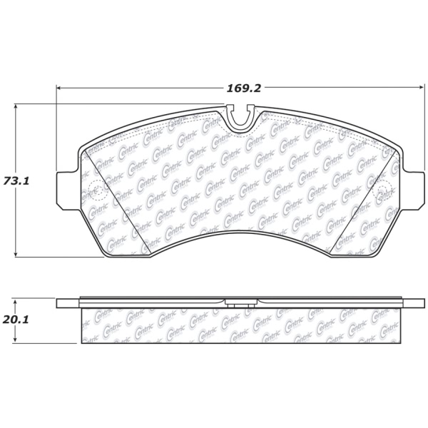 Centric Premium Semi-Metallic Front Disc Brake Pads 300.12680