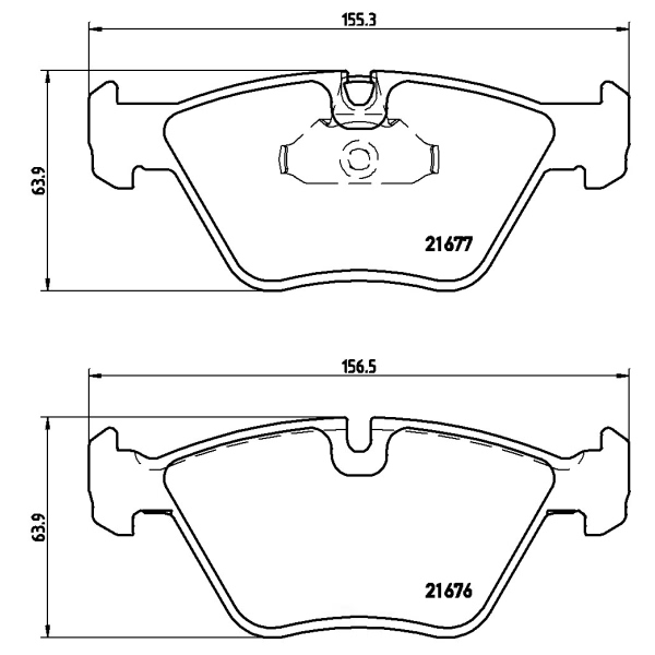 brembo Premium Low-Met OE Equivalent Front Brake Pads P06022