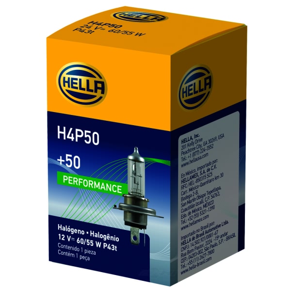 Hella H4P50 Performance Series Halogen Light Bulb H4P50