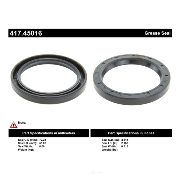 Centric Premium™ Axle Shaft Seal 417.45016