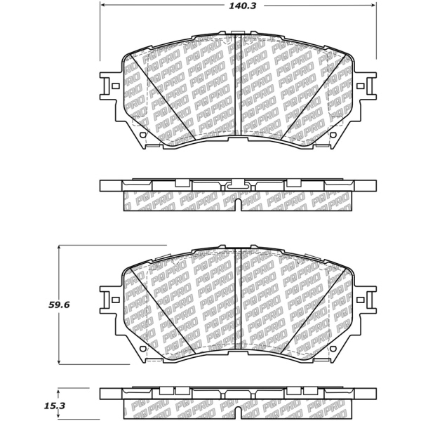 Centric Posi Quiet Pro™ Ceramic Front Disc Brake Pads 500.17110