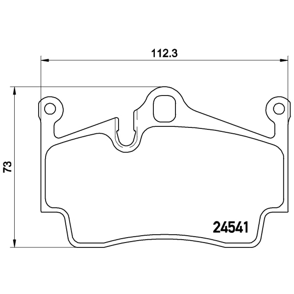 brembo Premium Low-Met OE Equivalent Rear Brake Pads P65028