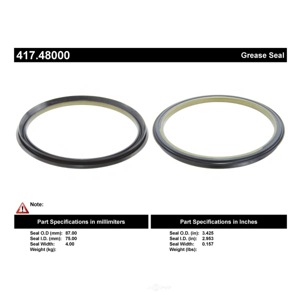 Centric Premium™ Front Inner Wheel Seal 417.48000