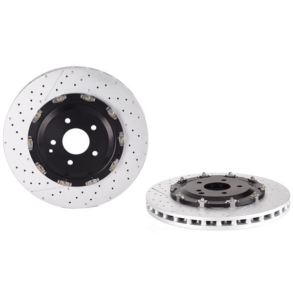 brembo OE Replacement Drilled and Slotted Vented Front Brake Rotor 09.9547.33