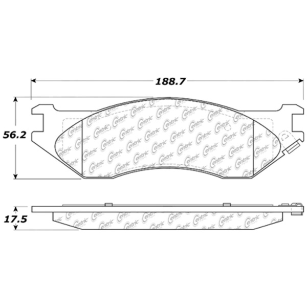 Centric Posi Quiet™ Semi-Metallic Front Disc Brake Pads 104.08970