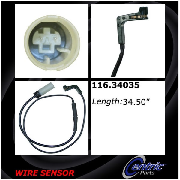 Centric Rear Brake Pad Sensor 116.34035