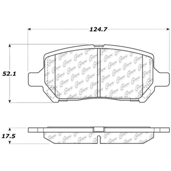 Centric Posi Quiet™ Ceramic Front Disc Brake Pads 105.09560