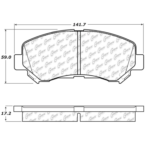 Centric Premium Ceramic Front Disc Brake Pads 301.13380