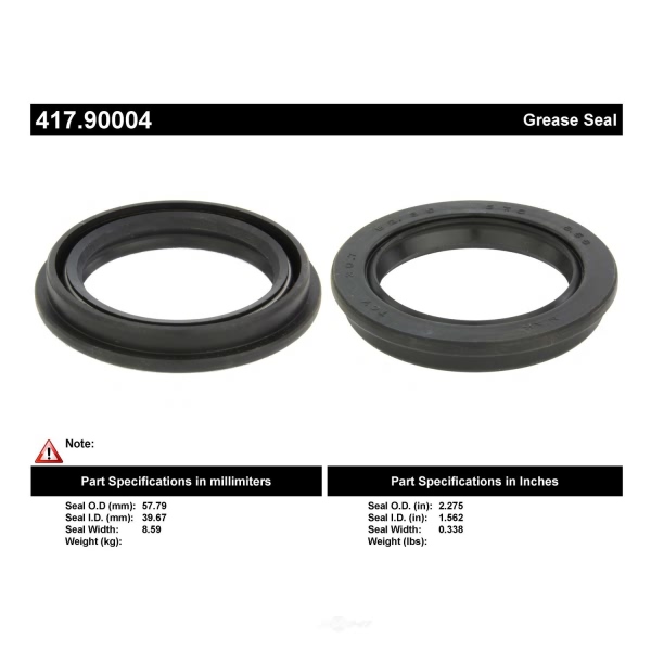 Centric Premium™ Axle Shaft Seal 417.90004