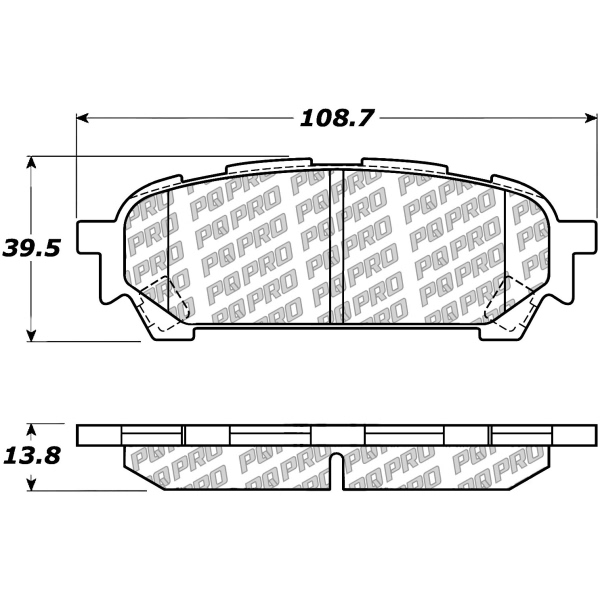 Centric Posi Quiet Pro™ Ceramic Rear Disc Brake Pads 500.10040