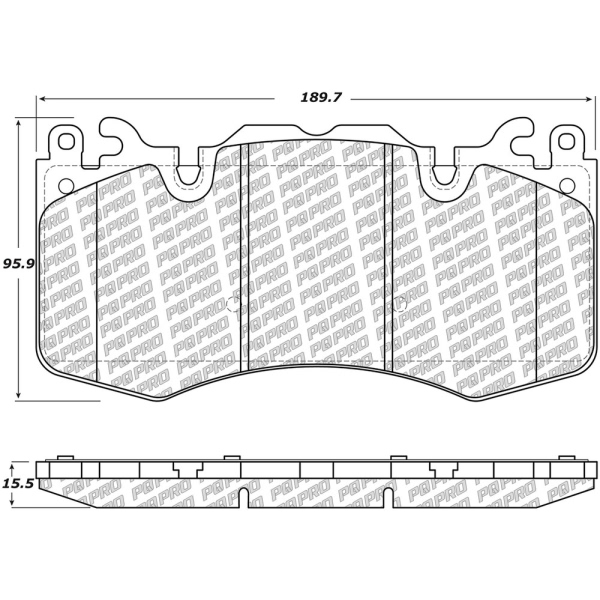 Centric Posi Quiet Pro™ Semi-Metallic Front Disc Brake Pads 500.14260