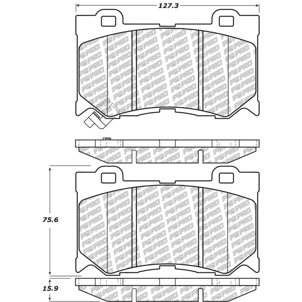 Centric Posi Quiet Pro™ Ceramic Front Disc Brake Pads 500.13460