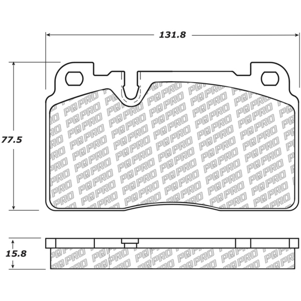 Centric Posi Quiet Pro™ Semi-Metallic Front Disc Brake Pads 500.16630