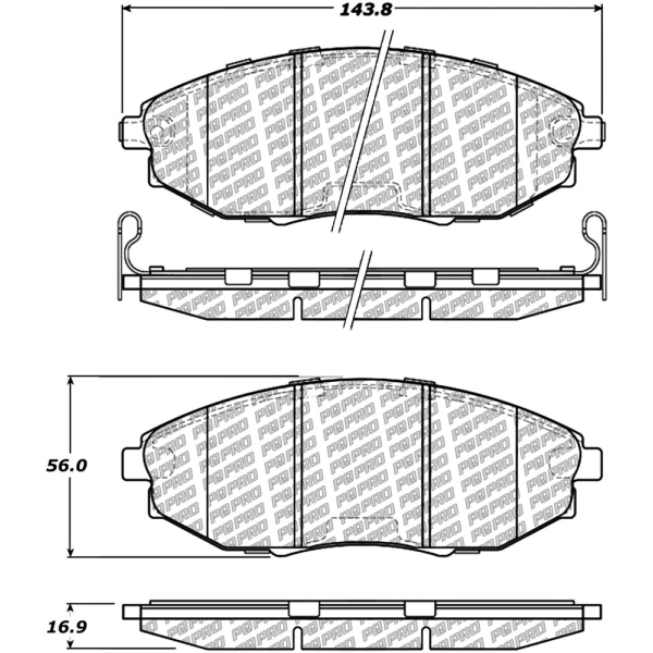 Centric Posi Quiet Pro™ Ceramic Front Disc Brake Pads 500.10310