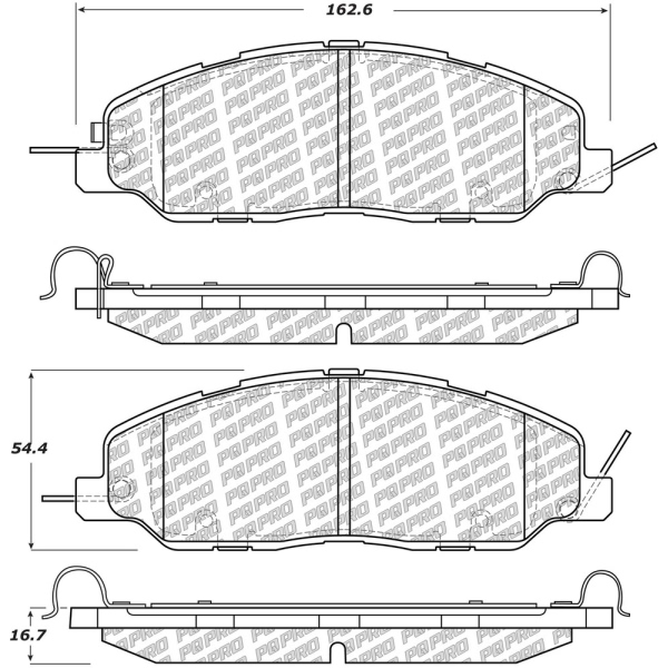 Centric Posi Quiet Pro™ Ceramic Front Disc Brake Pads 500.14630